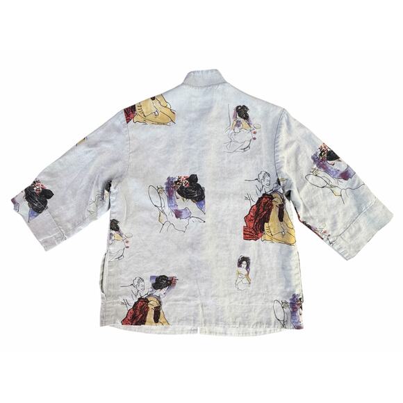 Rare VTG Breeze by Dorothy Schoelen Art-to-Wear Kimono Geisha Jacket SZ Small - Picture 11 of 15